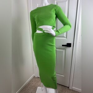 Nasty Gal | Dresses | Nasty Gal Green Metallic Maxi Dress | Poshmark